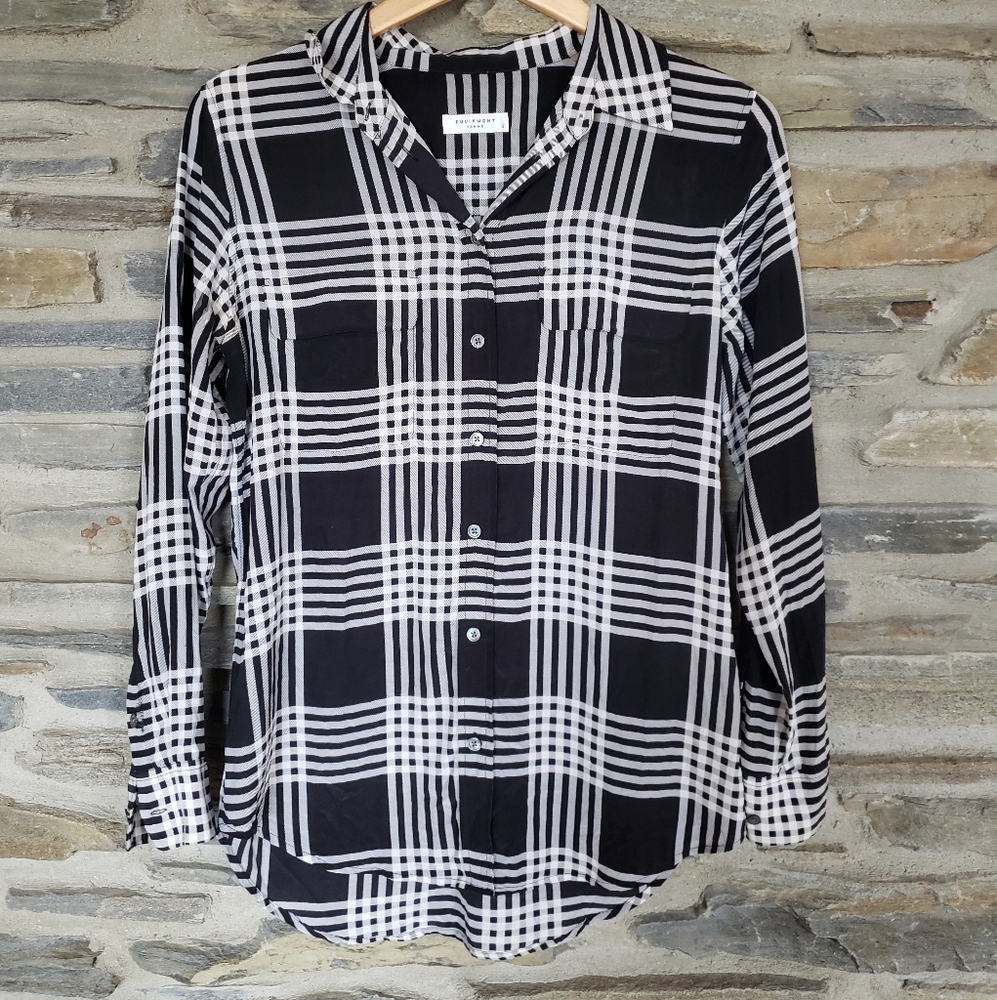 Equipment Femme Silk Button Up Blouse Small